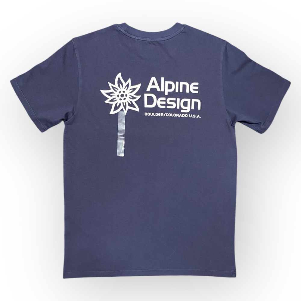 NWT Alpine Designs Men’s Small Navy Blue Logo Graphic T-Shirt